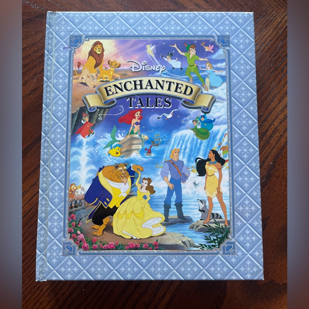 Disney Enchanted Tales Hardcover Book - Blue Cover with Multicolor Characters